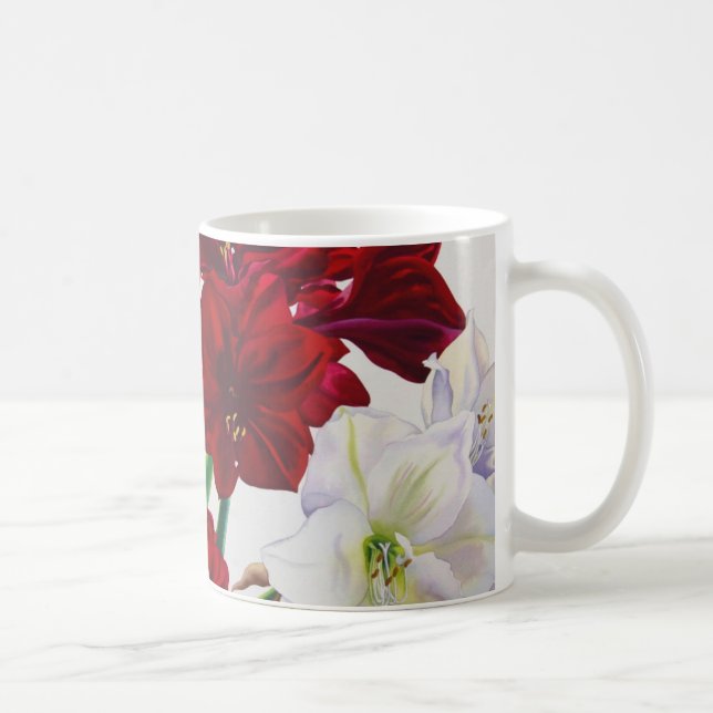 Mug Amaryllis rouge et blanche 2008 (Droite)