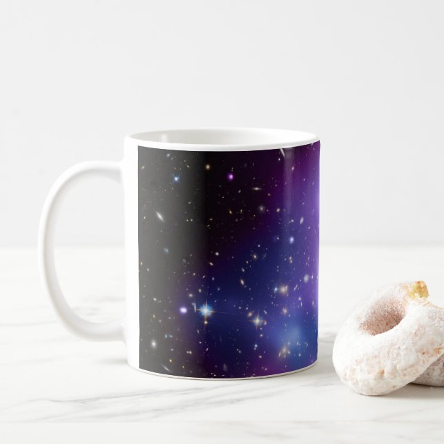 Mug Amas de galaxies Photo complète céleste pourpre (Avec donut)