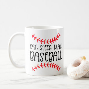 Mug Amateur de baseball Manger Dormir Jouer Maman Pap