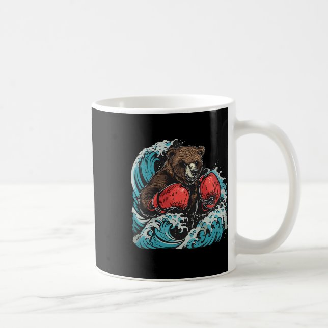 Mug Amateur de boxe ours gants de boxe kickboxing drôl (Droite)