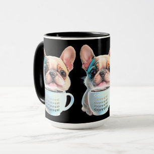 Mug Amateur de café amoureux des chiens carlin et café