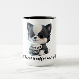 Mug Amateur de café Amoureux des chiens chien noir et