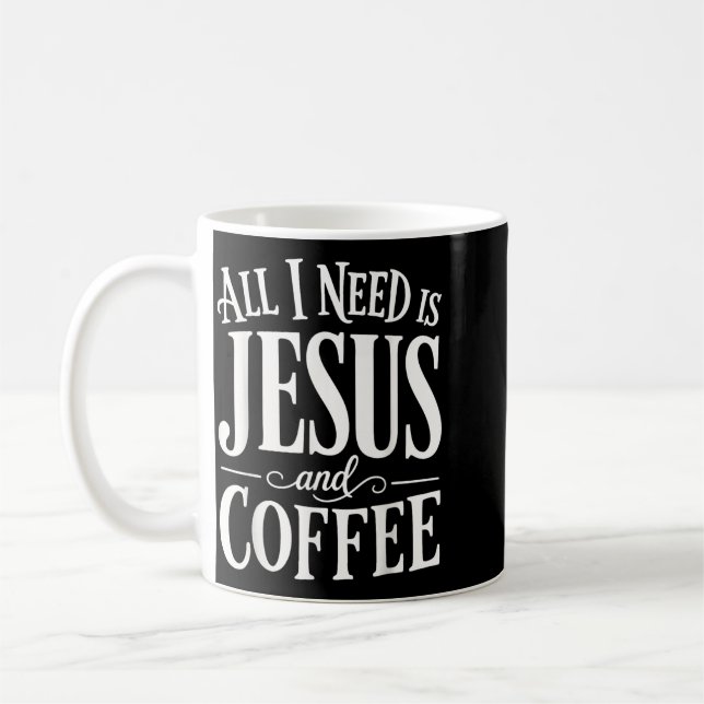 Mug Amateur de café chrétien Foi Jésus Croyant (Gauche)