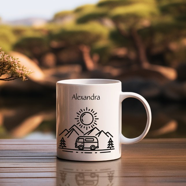 Mug Amateur de camping fourgonnette extérieure personn (Créateur téléchargé)