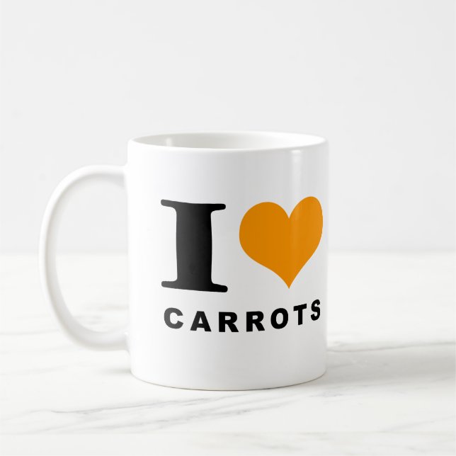 Mug Amateur de carottes, j'aime les carottes (Gauche)