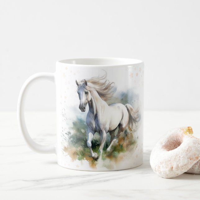 Mug Amateur de chevaux, Cadeau équestre, Graphique d'é (Avec donut)