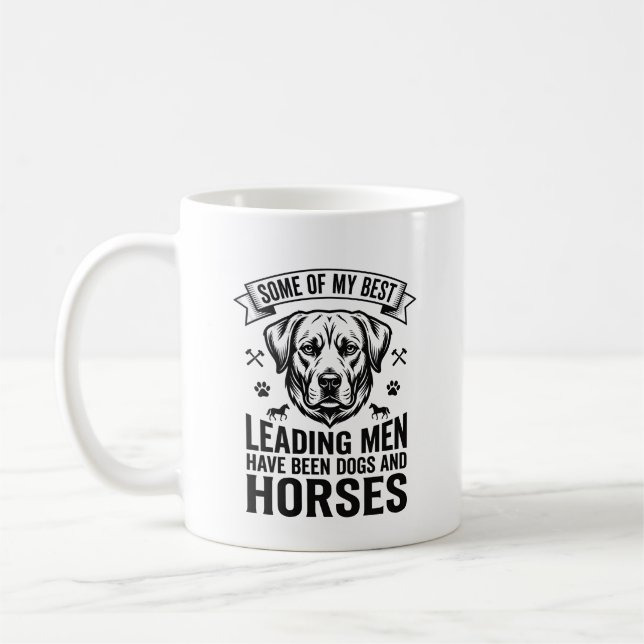 Mug Amateur de chien cheval vintage conception hommes  (Gauche)