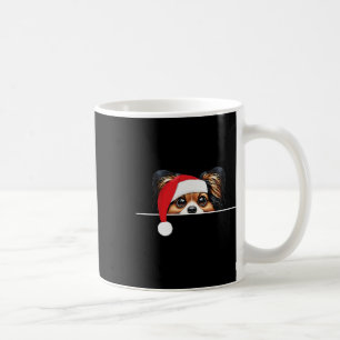 Mug Amateur de chien Papillon Chapeau de Noël drôle de