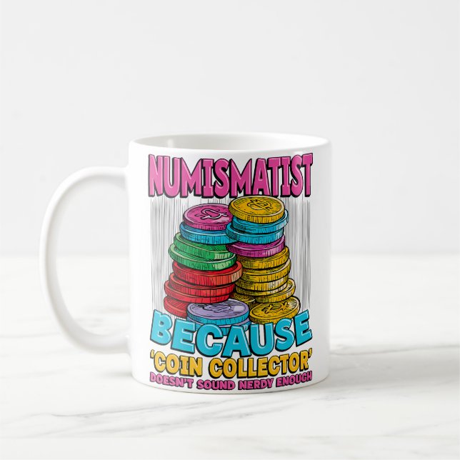 Mug Amateur de collection de pièces Collectionneur de  (Gauche)