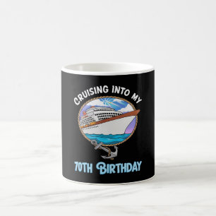 Mug Amateur de croisière naviguant vers mes 70 ans