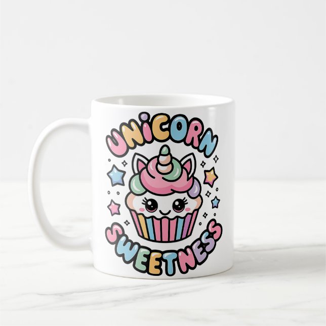 Mug Amateur de Cupcake Licorne Douceur Traités Magique (Gauche)