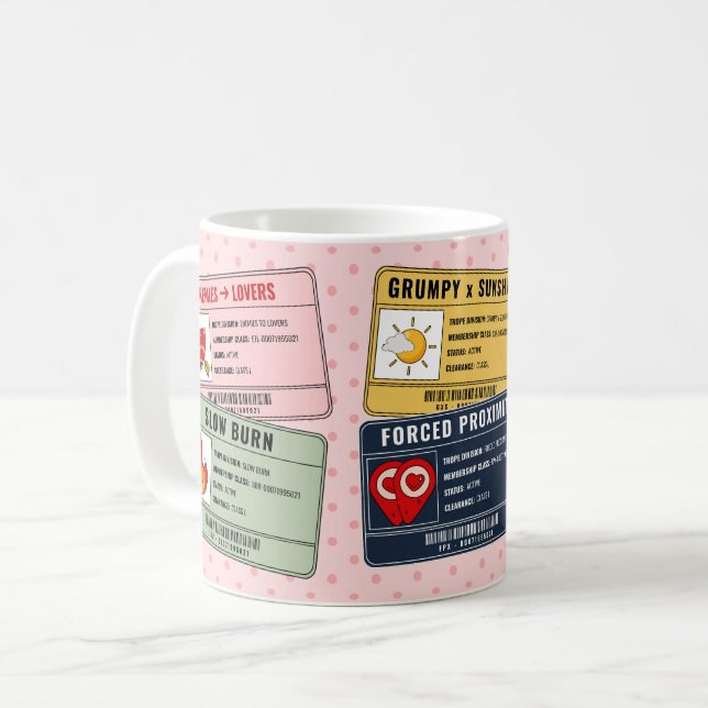 Mug Amateur de livres drôle citations de lecteur rose (Devant gauche)