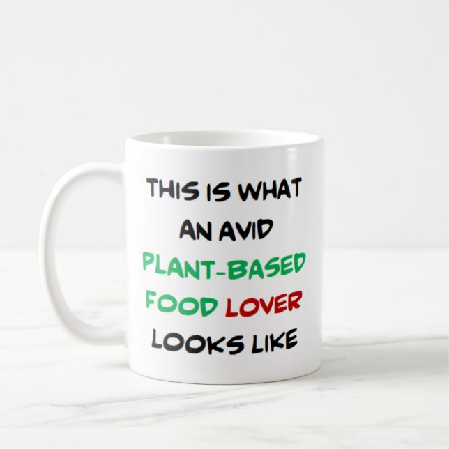 Mug Amateur de nourriture à base de plante, gourmande  (Gauche)