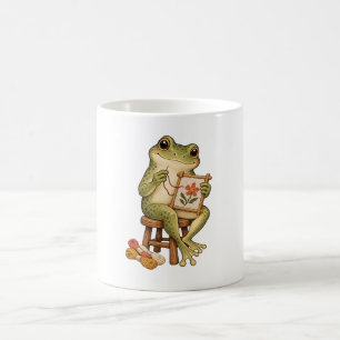 Mug Amateur de point de broderie grenouille mignonne