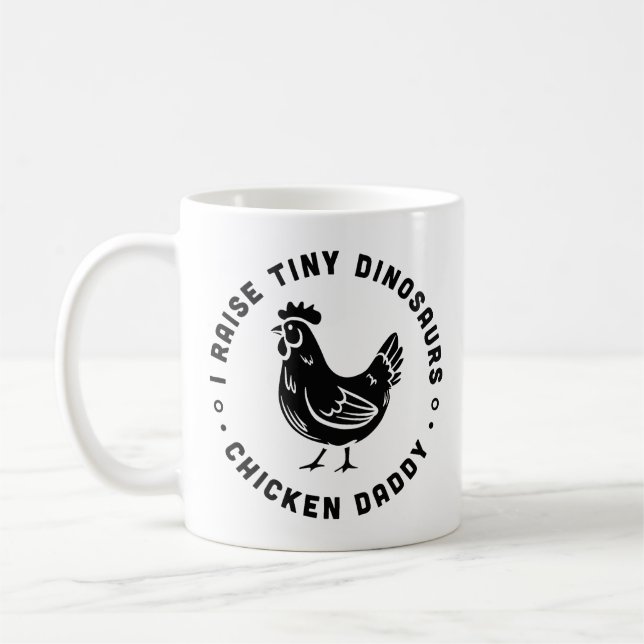 Mug Amateur de poulet papa papa papa je lève de minusc (Gauche)