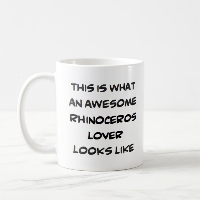 Mug amateur de rhinocéros, génial (Gauche)