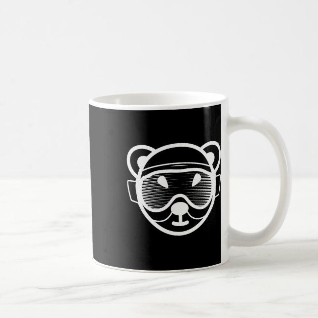 Mug Amateur de snowboard de l'ours de pente (Droite)