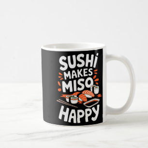 Mug Amateur de Sushi Sushi Rend Miso Heureux, Nourritu