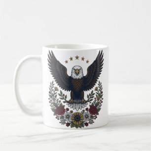 Mug Amateur de vin rouge et bleu patriotique