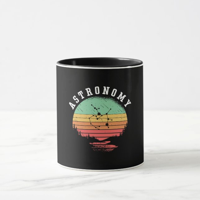 Mug Amateurs d'astronomie Stars de l'Espace Rétro Plan (Centre)