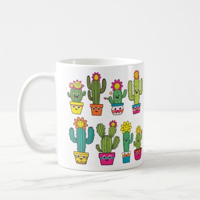 Mug Amateurs de cactus mignons (Gauche)