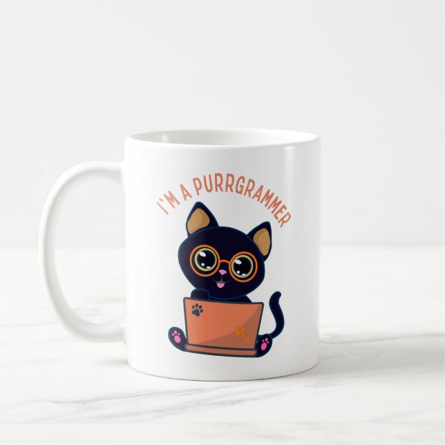 Mug Amateurs de chats Je suis un purrgrammeur Programm (Gauche)