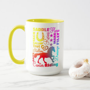 Mug Amateurs de chevaux Colorful mite