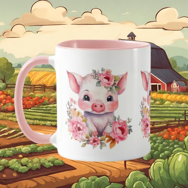 Mug Amateurs de cochons de la campagne mignonne (Créateur téléchargé)