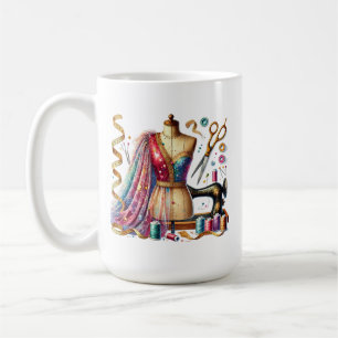 Mug Amateurs de couture mignonne ajouter monogramme