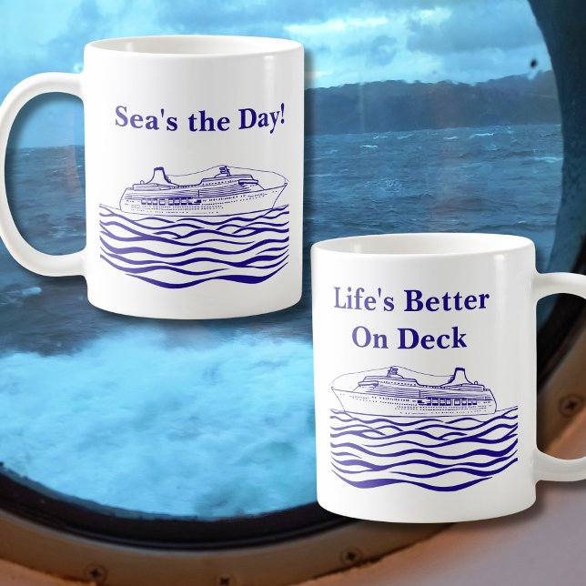 Mug Amateurs de croisières Sea's the day, Life's bette (Créateur téléchargé)
