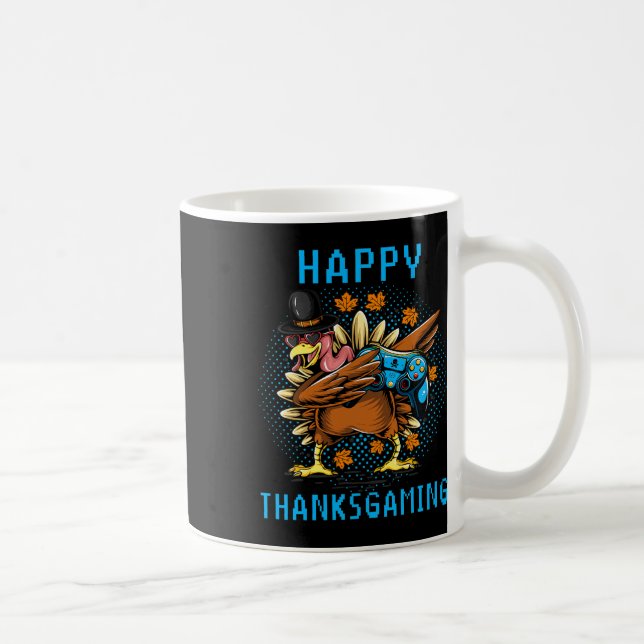 Mug Amateurs de jeux vidéo Dabbant Dinde Pèlerin Joyeu (Droite)