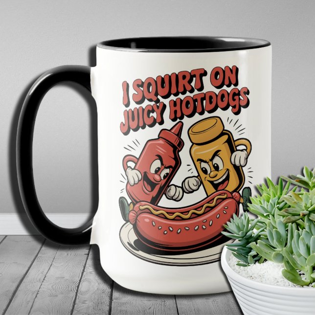 Mug Amateurs De Nourriture Drôle Je Squirte Sur Des Ho (Créateur téléchargé)