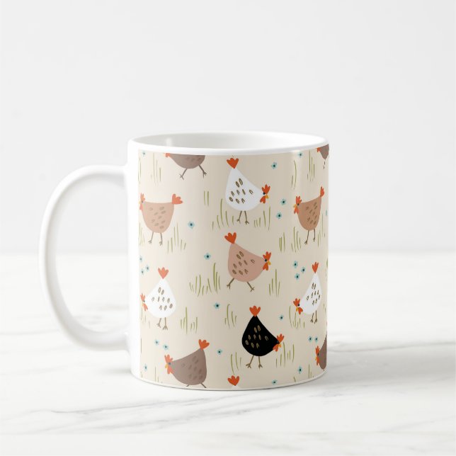 Mug Amateurs de poulet Ferme Pays Cuisine Décor (Gauche)
