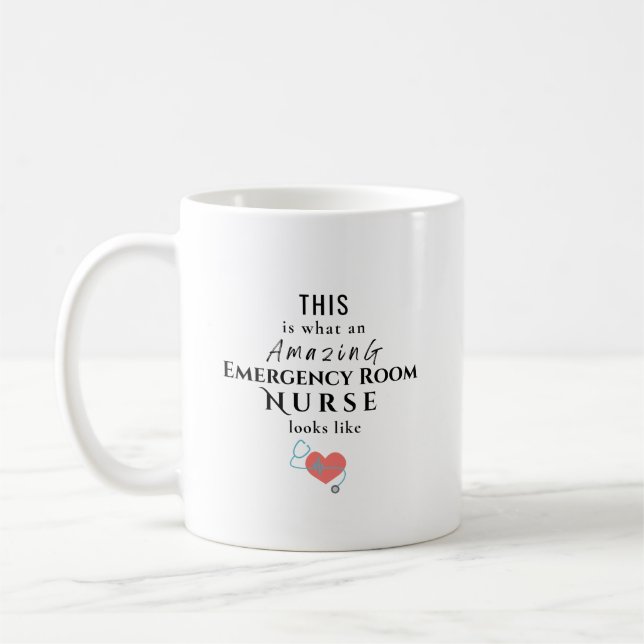 Mug Amazing Emergency Room Nurse Personalized (Gauche)