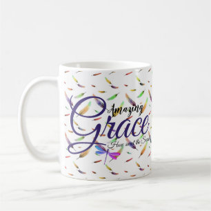 Mug Amazing Grace Plumes colorés  