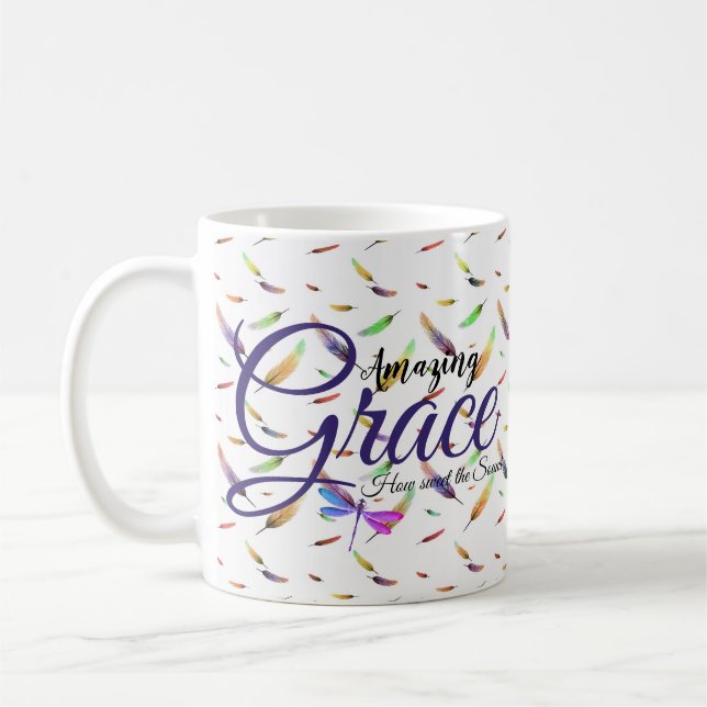 Mug Amazing Grace Plumes colorés   (Gauche)