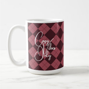 Mug "Ambiance Cosy Uniquement" Motif Tartan Rouge Prof