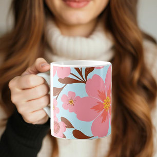 Mug Ambiance florale rose - Fleurs Pastel Vibes-Retro