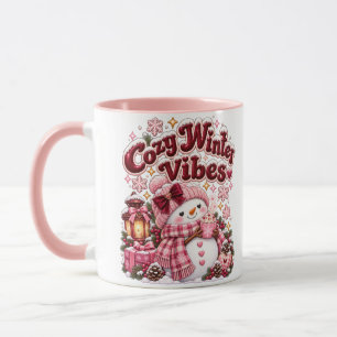 Mug Ambiance Hivernale Cosy Coquette Bonhomme de Neige