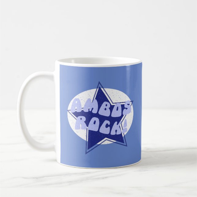 Mug Ambos Rock Funny Blue Ambulance Driver (Gauche)