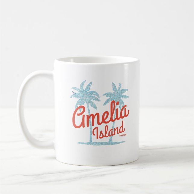 Mug Amelia Island Florida Beach Coral Surf Souvenir (Gauche)