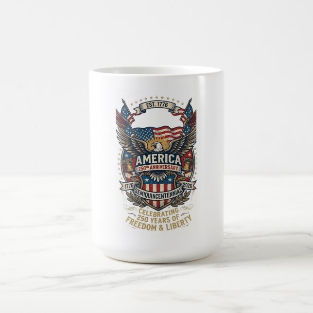 Mug America 250th Anniversary Patriotic 1776 Freedom  (Centre)