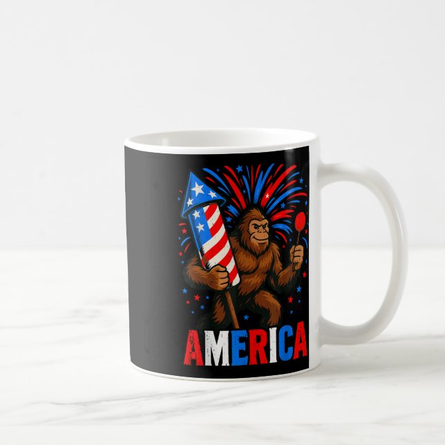 Mug America Bigfoot Usa Firework Patriotic Sasquatatch (Droite)