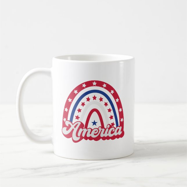 Mug America Boho Rainbow 4 de juillet 1776 (Gauche)
