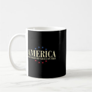 Mug America Dieu a versé sa grâce sur toi le 4 juillet
