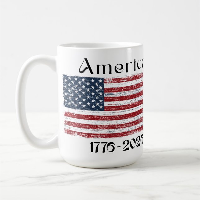 Mug America Flag 1776 to 2026 USA 250th Anniversary  (Gauche)