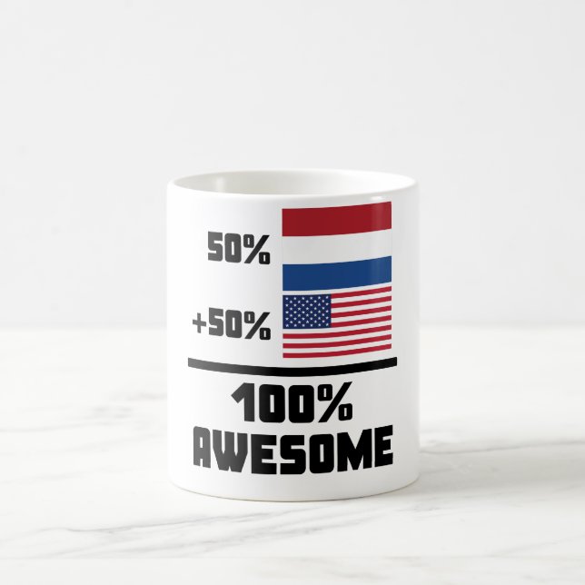 Mug Américain du Néerlandais 50% de 50% 100% (Centre)