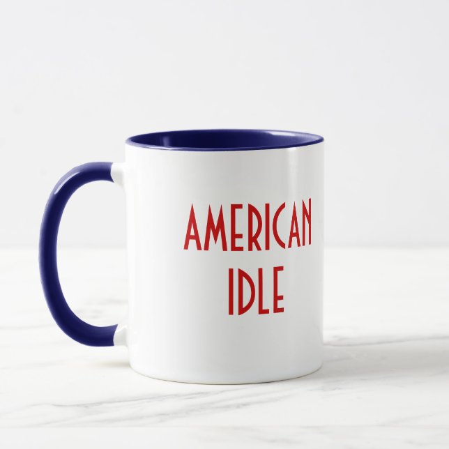 MUG AMÉRICAIN INACTIF avec drapeau américain (Gauche)