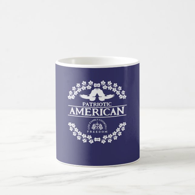 MUG AMÉRICAIN | USA 1776 | DIEU FAMILLE PAYS LIBERTÉ (Centre)