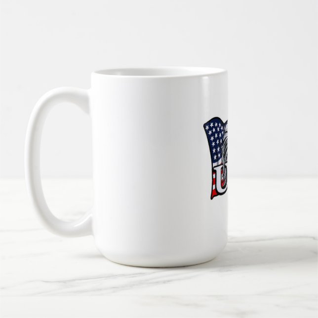 Mug American Bald Eagle with USA Drapeau - Patriotique (Gauche)